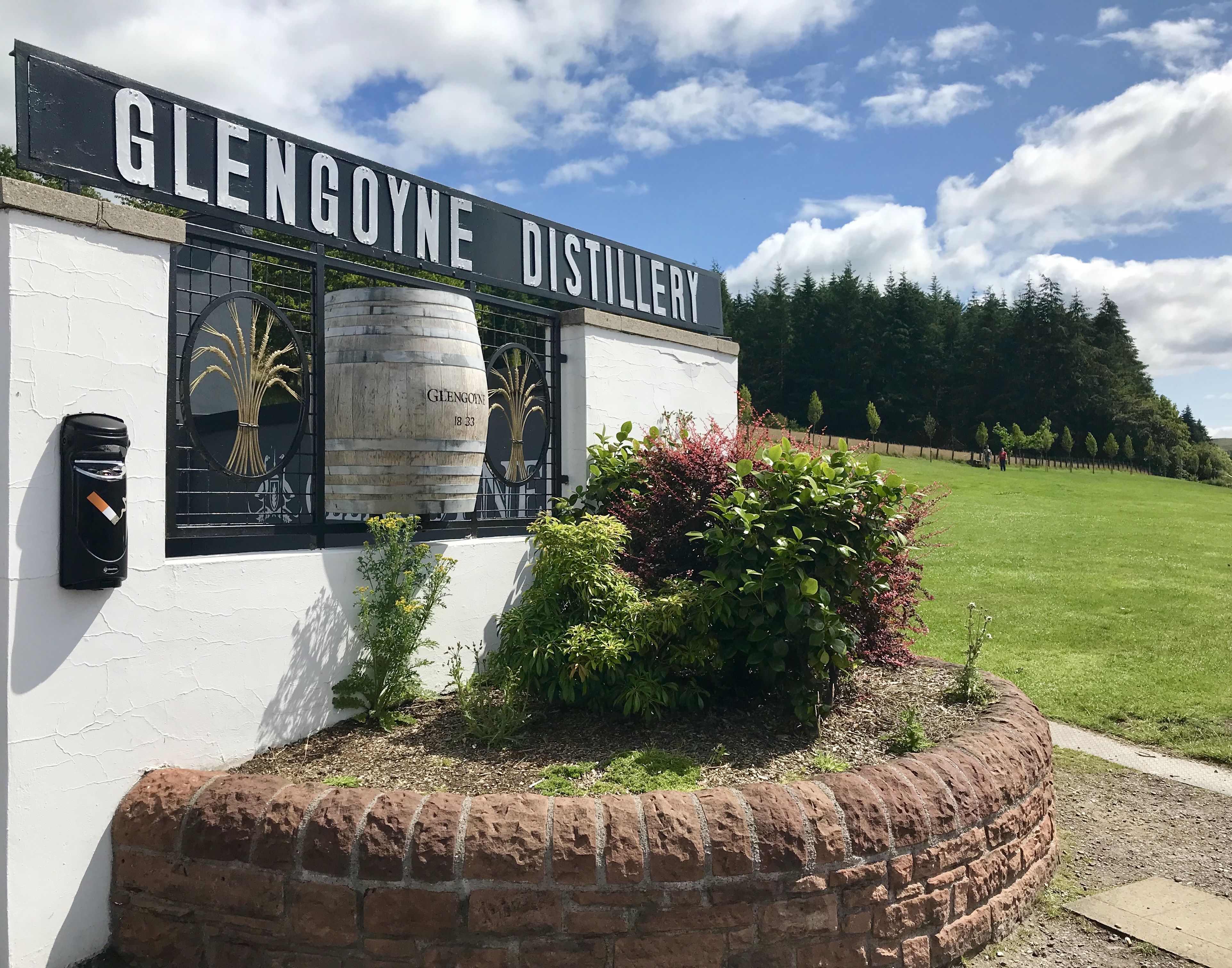 Outside of Glengoyne Distillery on our first day in Scotland.